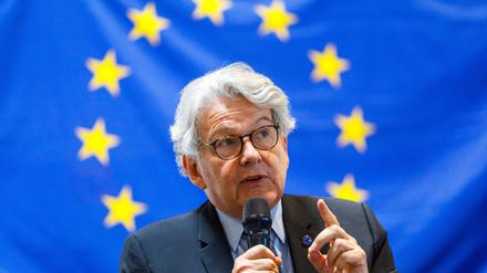 Der EU-Kommissar Thierry Breton besuchte am Freitag die Lausitz, um die Einrichtung eines "Net-Zero-Valley" zu unterstützen.Credits: Lausitzrunde/Andreas Franke