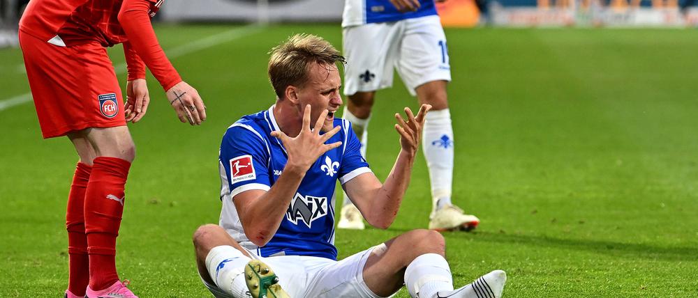 Oscar Vilhelmsson und der SV Darmstadt 98 sind nicht mehr vor dem Abstieg in die Zweite Liga zu retten. 