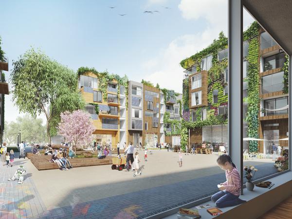 Das Schumacher Quartier in Tege soll Vorzeigeprojekt der Hauptstadt für den urbanen Holzbau werden. 