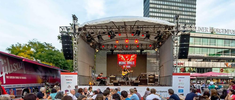 Technik, die nicht alle begeistert. Die Musikbühne des IFA-Fests auf dem Breitscheidplatz im September 2014.