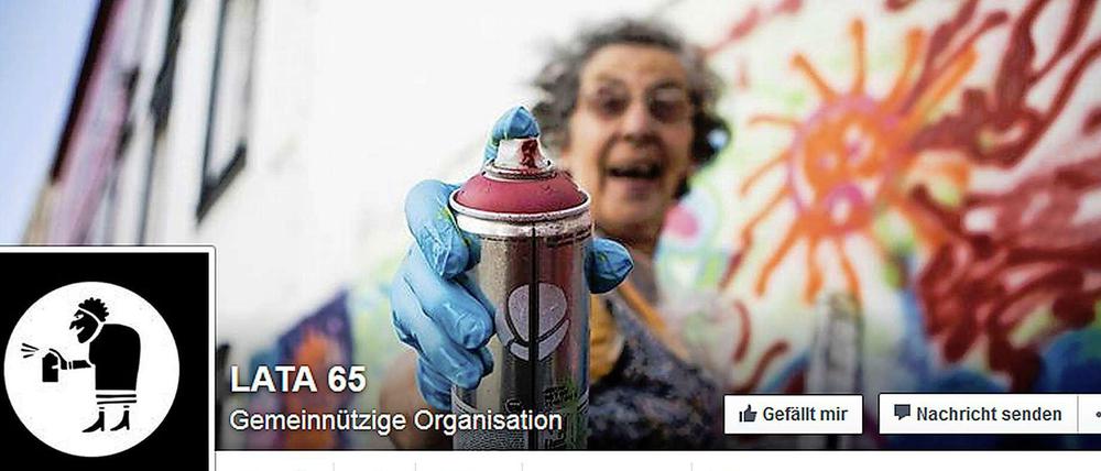 Das Vorbild: Das Lissaboner Senioren-Spraykunstprojekt, hier auf Facebook (www.facebook.com/Lata65).