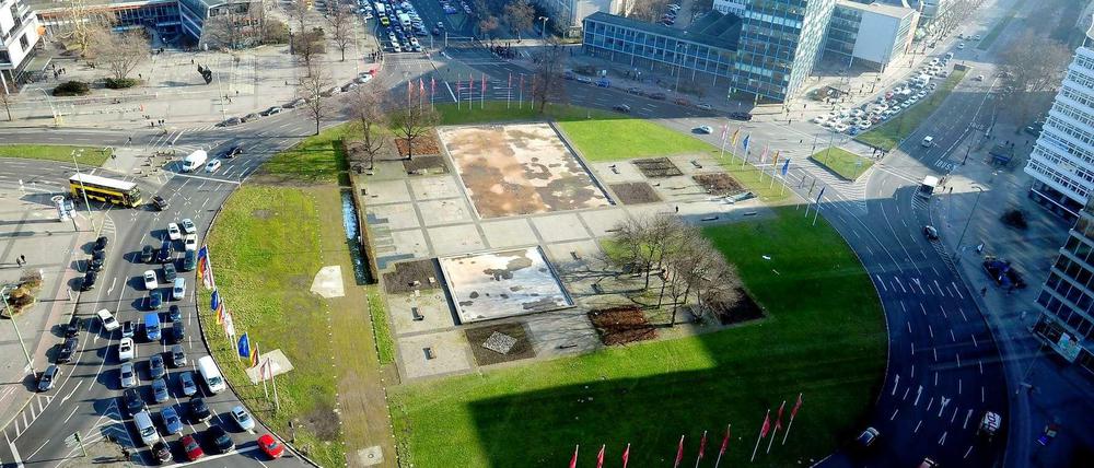 Ein Blick auf den Ernst-Reuter-Platz aus der Kantine im früheren Telefunken-Hochhaus.