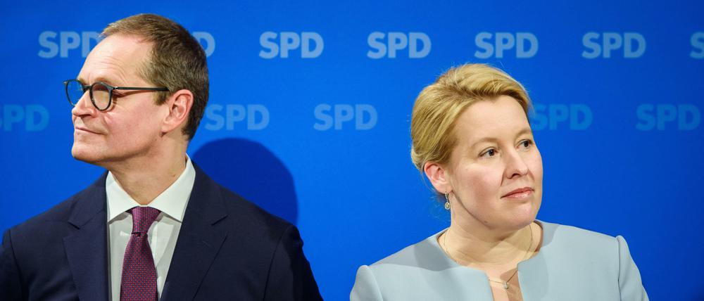 Steuerbord, Backbord: Michael Müller und Franziska Giffey müssen sich noch auf einen erträglichen Übergang einigen. Erstmal ist der Landesvorsitz dran.