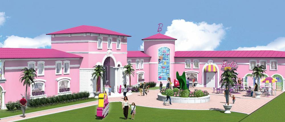 Immer größer wurde das knallpinke Traumhaus von Barbie am Berliner Alexa in den vergangenen Wochen. Am Donnerstag wird es offiziell eröffnet.