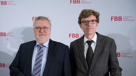Die Neuen: Engelbert Lütge Daldrup (rechts), und BER-Aufsichtsratschef Rainer Bretschneider.