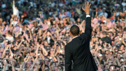Kann reden wie ein Prediger: Barack Obama, hier bei seinem Berlin-Besuch 2008.