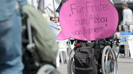 Protest gegen das Bundesteilhabegesetz für Behinderte