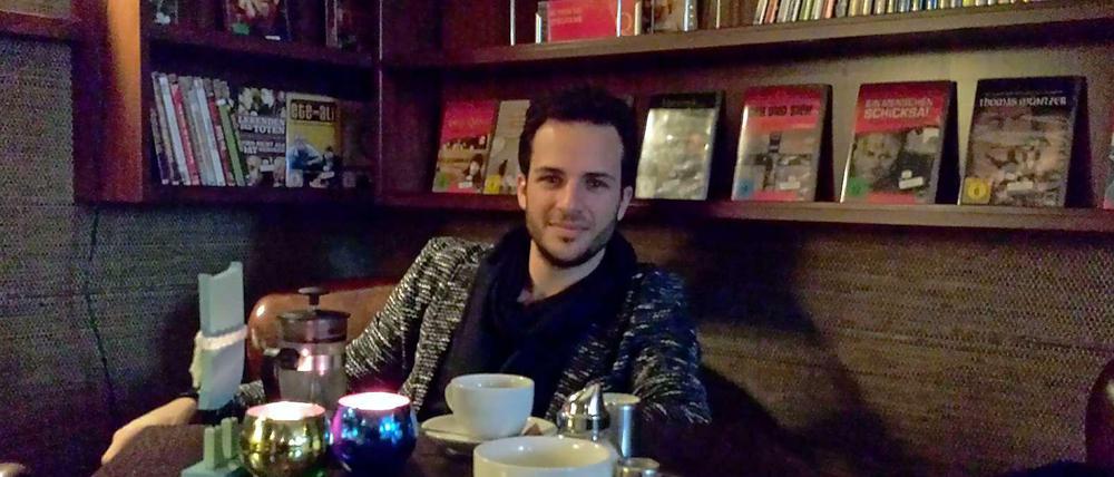 Ben Jaimen in seiner Lieblingsecke im Café Quchnia