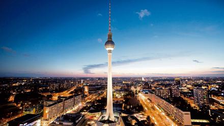 Der Fernsehturm in Berlin.