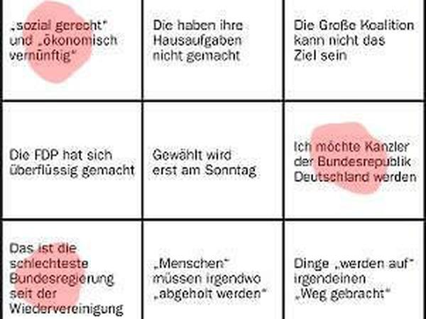Der Bingo-Zettel der SPD