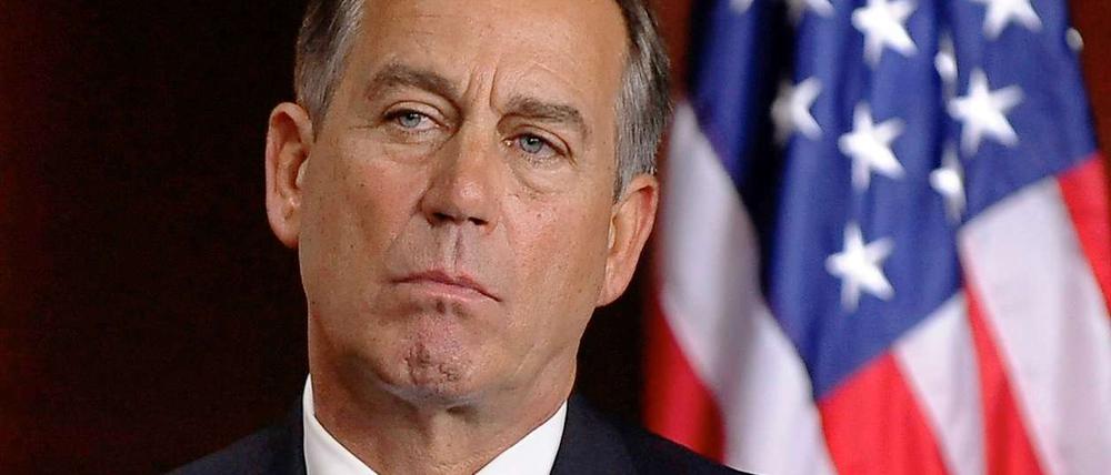 Schaffte es am Donnerstag Abend (Ortszeit) in Washington nicht, seine Parteikollegen auf einen gemeinsamen Nenner zu bringen: Der Republikaner John Boehner.