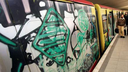 Graffiti an der Berliner S-Bahn.