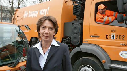 Immer schön sauber bleiben. Vera Gäde-Butzlaff ist Vorstandsvorsitzende der BSR und damit Chefin von mehr als 5300 Mitarbeitern. 