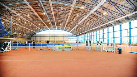 Das Sportforum Berlin in Hohenschönhausen, aufgenommen am 30. Januar 2013, Olympia- und Bundesstützpunkt sowie Eliteschule des Sports.