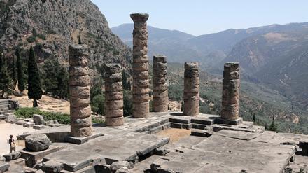 Klassische Kulisse für ein weissagendes Medium: Studio-Säulen in Delphi.
