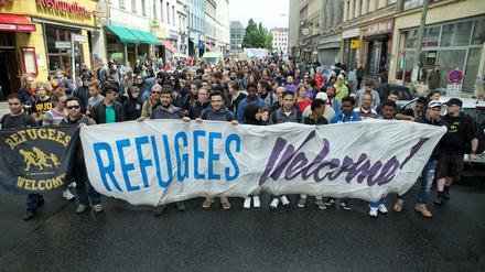 Unter dem Motto "Europa anders machen" demonstrierten rund 5000 Menschen gegen die Griechenland- und Flüchtlingspolitik der EU.
