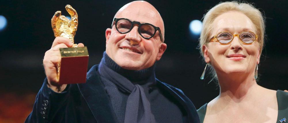 Der Sieger und die Primadonna: Gianfranco Rosi und Meryl Streep.