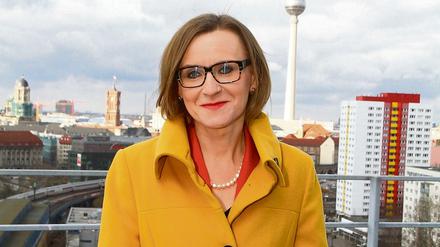 Sie ist hier die Chefin. Sigrid Evelyn Nikutta, 46, ist seit Oktober 2010 die Vorstandsvorsitzende der BVG. Sie ist verheiratet und hat vier Kinder. 