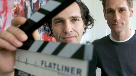 Jörg Meier (l.) und sein Geschäftspartner Stefan Schröder von der Firma "Flatliners" haben unter anderem die ehemalige Zentrale der Landesbank gemietet - um sie für Filmproduktionen aller Art anzubieten.