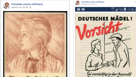 Nazi-Propaganda, geteilt von der AfD-Politikerin Franziska Lorenz-Hoffmann.