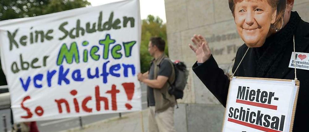Die Mieter an der Großgörschenstraße protestieren seit Monaten gegen den Verkauf ihrer Wohnungen.