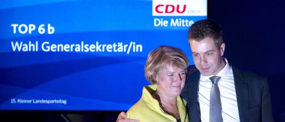 Monika Grütters brachte ihren neuen Generalsekretär, Stefan Evers, nicht durch den ersten Wahlgang.