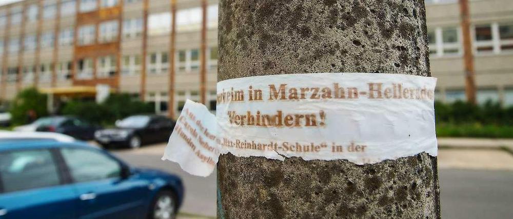In Hellersdorf will eine Bürgerinitiative ein Flüchtlingsheim verhindern.