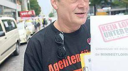 Vorwärts, bitte. Gewerkschafter Jürgen Baur fordert einen gesetzlichen Mindestlohn auch für Taxifahrer. Foto: dpa