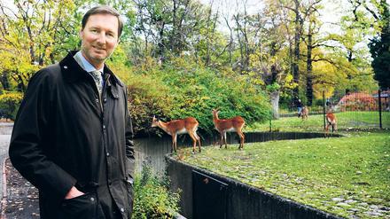 Ein weites Beschäftigungsfeld. Der neue Zoo-Chef Andreas Knieriem muss in der nächsten Zeit viele Probleme in Zoo und Tierpark lösen. Der Tierpark ist so gut wie pleite. 