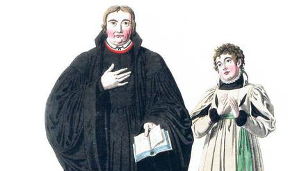 Heinrich Anton Dähling fertigte die Zeichnung des Luther-Talars an – eines von über 150 Kostümen für das Stück. 