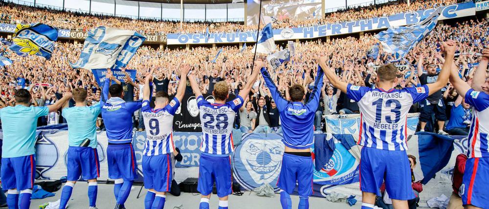 Nach dem 3:0 gegen der Hamburger SV hatten die Hertha und ihre Fans mal wieder richtig was zu feiern.