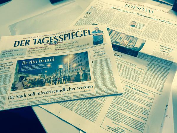 Erste Lokalseite, rechts unten: Die PNN ist die Schwesterzeitung des Tagesspiegels in der brandenburgischen Landeshauptstadt.