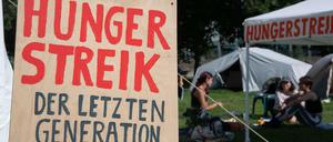 Das Camp der Klimaaktivisten im Berliner Regierungsviertel.
