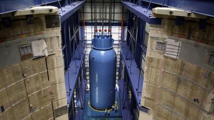 Der radioaktiv belastete Reaktorbehälter aus dem stillgelegten Versuchsreaktor in Jülich (Nordrhein-Westfalen).