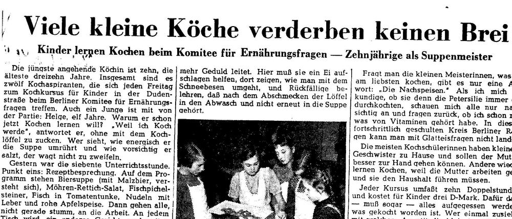 Artikel in der "Neuen Zeitung" vom 24. Januar 1953.