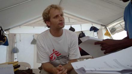 Thomas Kratz bei einem Einsatz mit "Ärzte ohne Grenzen" 2011 auf Haiti.
