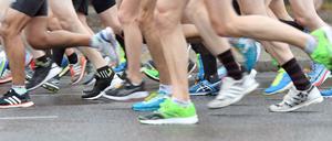 Die Füße von Läufern