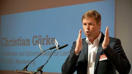Parteichef Christian Görke, Chef der Brandenburger Linken, fordert mehr Investitionen