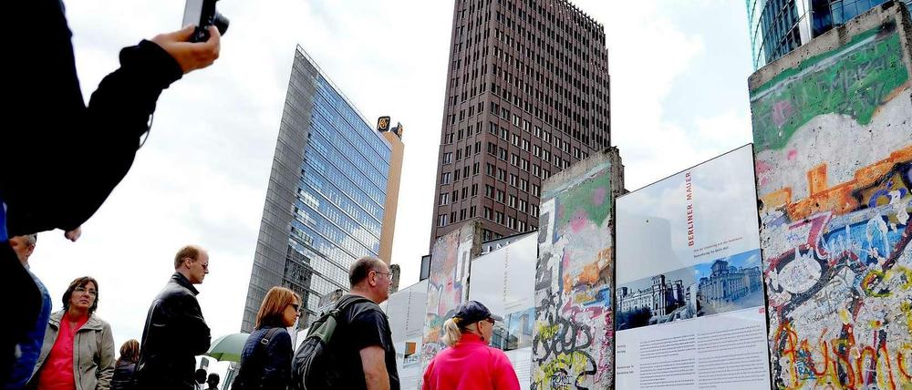 Mauerstück am Potsdamer Platz in Berlin-Mitte.