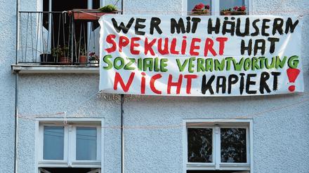 Protest gegen Gentrifizierung in Schöneberg (Archivbild).