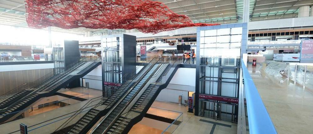 Im Herbst 2017 soll der BER in Betrieb gehen. Hier im Bild: das Terminal, aufgenommen im Frühjahr 2015.