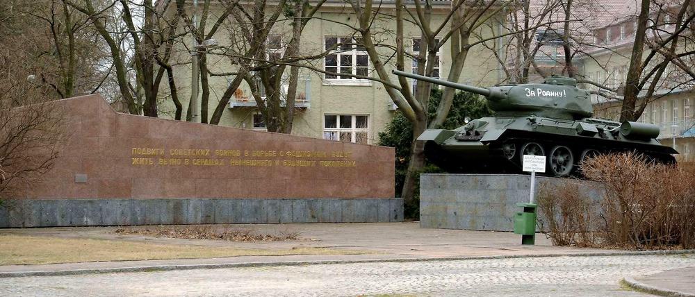 Sowjetpanzer in Berlin. Die Spuren der Vergangenheit sind in Karlshorst heute noch zu sehen.