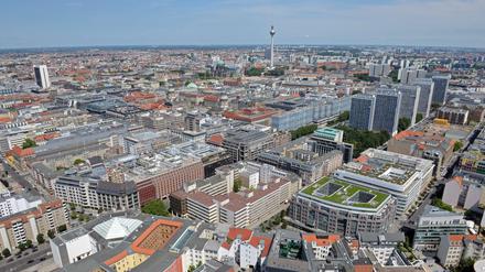 Blick auf das Berliner Stadtzentrum mit dem Fernsehturm.