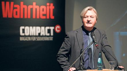 Jürgen Elsässer, Herausgeber des Magazins Compact.