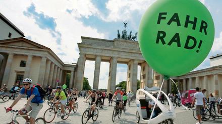 Alle wollen ins Ziel: Am Sonntag findet das Umweltfestival am Brandenburger Tor statt.