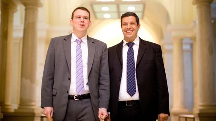 Sid sich über den Haushalt einig: Die Fraktionsvorsitzenden Florian Graf (CDU) und Raed Saleh (SPD).