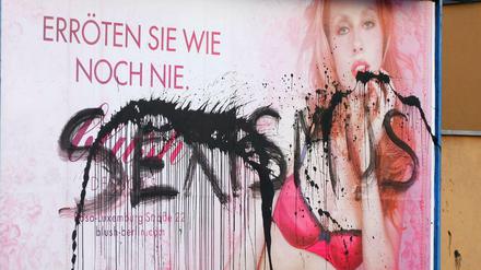 Protest gegen Sexismus in der Werbung in Berlin.