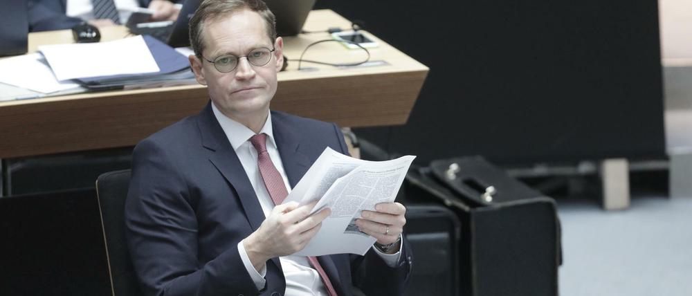 Berlins Regierender Bürgermeister Michael Müller (SPD) während einer der Sitzung des Abgeordnetenhauses. 