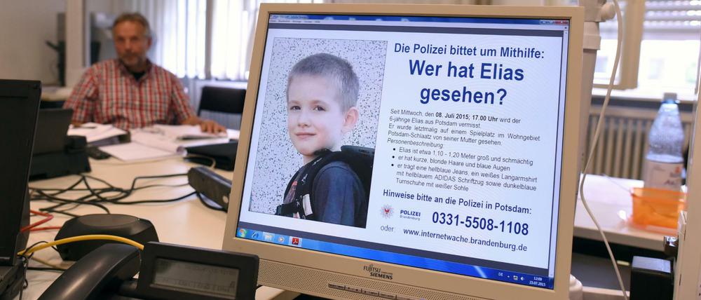 Suche nach Elias. Die Polizei hat weiter keine Spur von dem Sechsjährigen aus Potsdam.