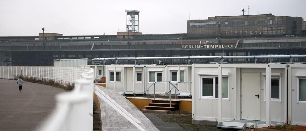 In das Containerdorf in Tempelhof waren Ende 2017 die ersten Bewohner eingezogen, 2019 wurde es wieder geschlossen.
